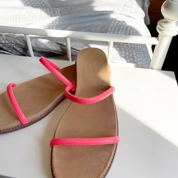 Madewell Y2K Millennial Neon Pink Chaco Style Leather Strap Sandal Size 9.5 - Picture 2 of 4